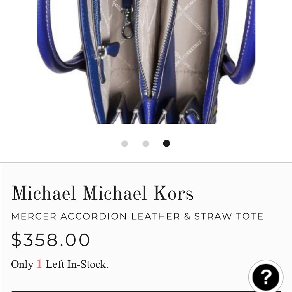 Michael Kors New with tags Leather and Straw Tote - Picture 8 of 8